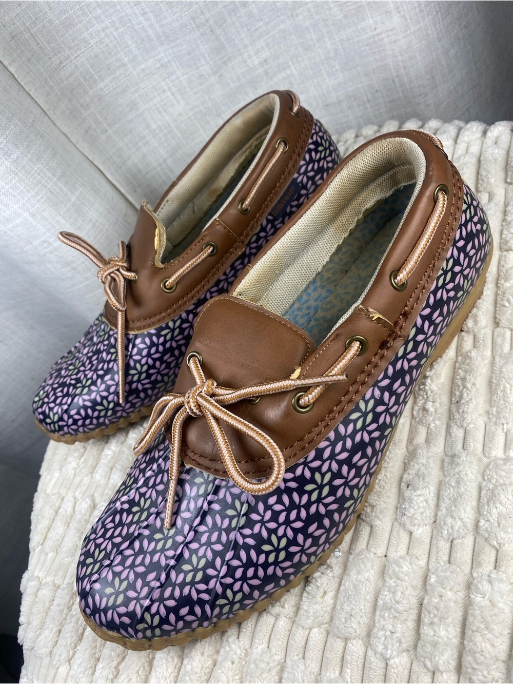 JBU Jambu Gwen Garden Ready Waterproof Duck Shoes Floral Purple Size 8.5 M - Picture 5 of 11